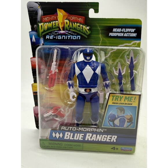 3 Mighty Morphin Power Rangers Re-Ignition Red Blue Black Action Figures 6" - Picture 11 of 16